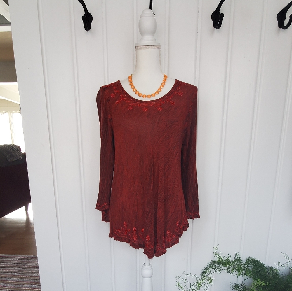 India Boutique Rusty Red Top